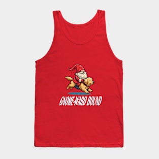 Gnomeward Bound - Dog and Gnome Holiday Tee Tank Top